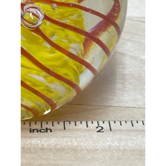 K's Collection Set Of 2 Paperweights Yellow/Orange Swirl Good Used Condition - Picture 12 of 12